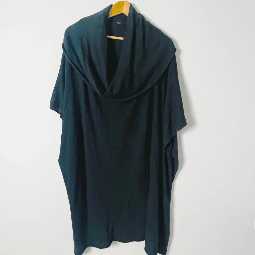 2/$30 Dillard's Charcoal Gray Wool Blend Poncho One Size